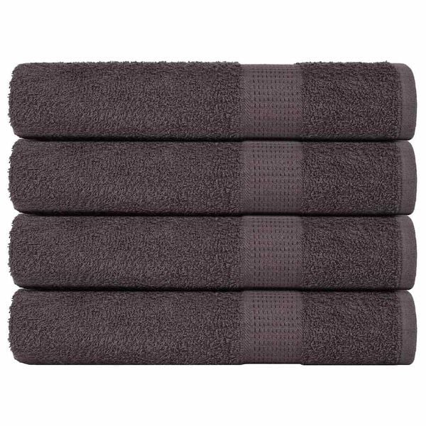 vidaXL Sauna Towels "FROGN" 4 pcs Anthracite 80x200 cm 360 gsm