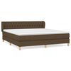 vidaXL Box Spring Bed with Mattress Dark Brown 180x200 cm Fabric