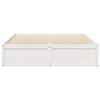 vidaXL Bed Frame without Mattress White 150x200 cm King Size Solid Wood Pine