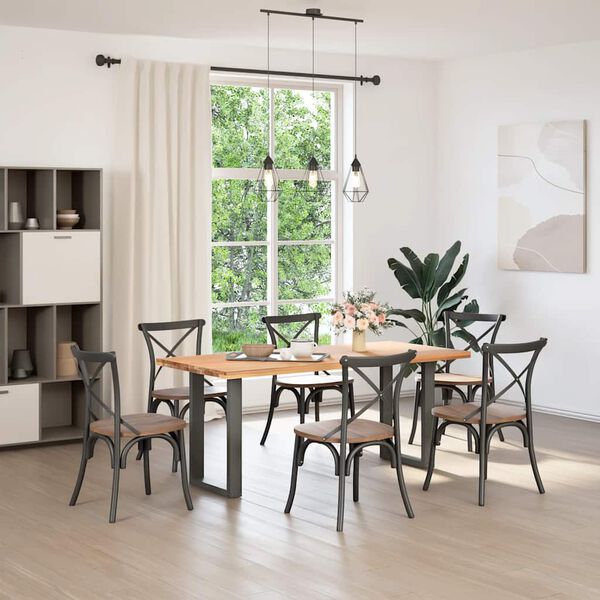 vidaXL Dining Table Legs U-Shaped 2 pcs Anthracite 50x(72-73) cm Steel