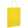 vidaXL Paper Bags 250 pcs with Handles Yellow 21x11x28 cm