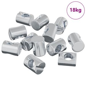 vidaXL Barrel Nuts 3462 pcs Silver M6 x 13 mm (Thread Diameter x H)