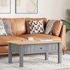 vidaXL Coffee Table Grey 100x60x43.5 cm Solid Pine Wood Panama Range