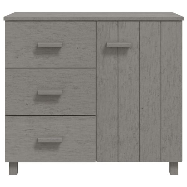 vidaXL Sideboard HAMAR Light Grey 90x40x80 cm Solid Pinewood