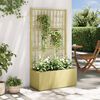 vidaXL Garden Planter with Trellis Green 80 x 36 x 140 cm PP