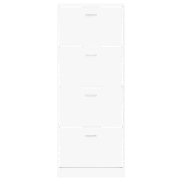 vidaXL Shoe Cabinet White 59x17x150 cm Engineered Wood
