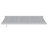 vidaXL Retractable Awning Anthracite and White 4x3 m Fabric&Aluminium