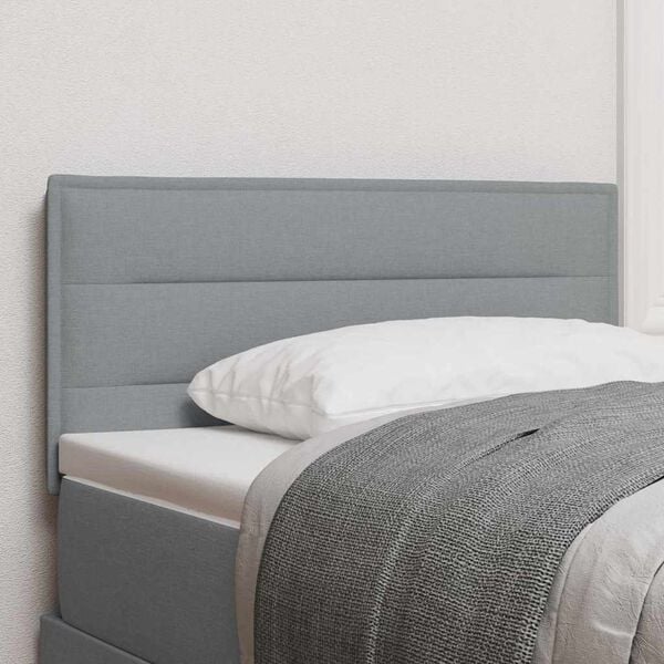 vidaXL Headboard with Headboard Light Grey 90 cm Faux Leather