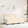 vidaXL Modular Sofa Unit Armless Cream 55 x 74 x 82 cm Corduroy Fabric