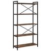 vidaXL Bookshelf Smoked Oak 80 x 30 x 155 cm Engineered Wood