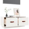 vidaXL TV Cabinet White 80x34x35 cm Solid Wood Pine