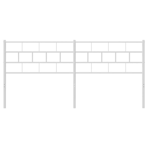 vidaXL Metal Replace Headboard White 180 cm