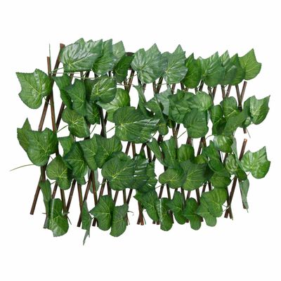 vidaXL Artificial Grape Leaf Trellis Expandable Green 180x20 cm