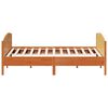vidaXL Bed Frame without Mattress Wax Brown 200x200 cm Solid Wood Pine