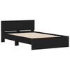 vidaXL Bed Frame with LED without Mattress Black 135x190 cm Double