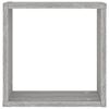 vidaXL Wall Cube Shelves 2 pcs Grey Sonoma 30x15x30 cm