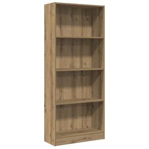 vidaXL Bookcase Artisian Oak 60x24x143 cm Engineered Wood