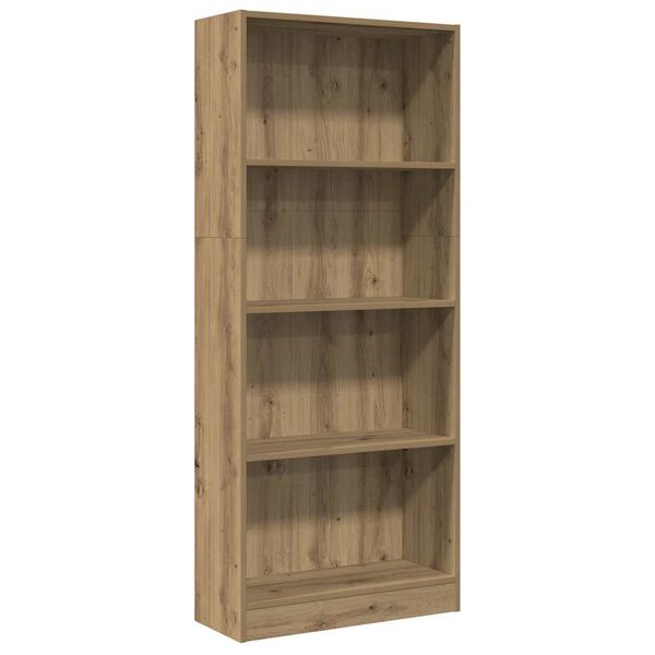 vidaXL Bookcase Artisian Oak 60x24x143 cm Engineered Wood