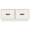 vidaXL TV Cabinet White 80x34x35 cm Solid Wood Pine