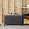 vidaXL Kitchen Storage with Shelf Black 90 x 50 x 53 cm Steel