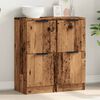 vidaXL Sideboards 2 pcs Old Wood 30x30x70 cm Engineered Wood