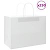 vidaXL Paper Bags 250 pcs with Handles White 32x17x25 cm