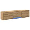 vidaXL TV Cabinet with LED 165 x 34 x 40 cm Artisian Oak