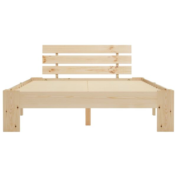 vidaXL Bed Frame without Mattress Solid Pine Wood 120x200 cm