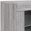 vidaXL Sideboard with LED Lights Grey Sonoma 164x37x67 cm