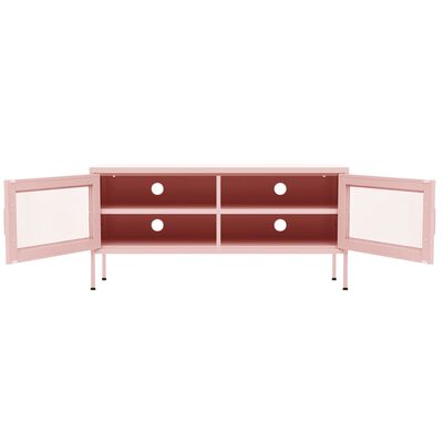 vidaXL TV Cabinet Pink 105x35x50 cm Steel