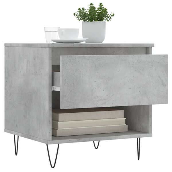 vidaXL Coffee Table Concrete Grey 50x46x50 cm Engineered Wood