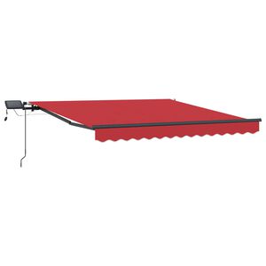 vidaXL Retractable Awning Manual Red 300 x 250 cm Fabric