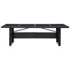 vidaXL Garden Table Black 240x90x74 cm Poly Rattan and Glass