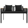 vidaXL Outdoor Furniture Set with Cushion 4 pcs Black PE Rattan