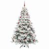 vidaXL Artificial Christmas Tree with 300 LEDs White 210 cm PE and PVC