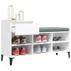 vidaXL Shoe Cabinet White 102x36x60 cm Engineered Wood