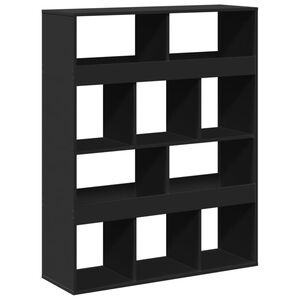 vidaXL Bookcase Black 100x33x125,5 cm Engineered Wood