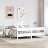 vidaXL Bed Frame without Mattress White 180x200 cm Super King Solid Wood Pine