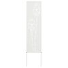 vidaXL Garden Privacy Screen White 32 x 140 cm Cold-rolled steel