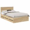 vidaXL Bed Frame with Drawer Sonoma Oak 120 x 200 cm Engineer Wood