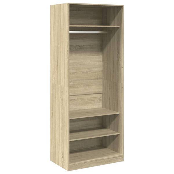 vidaXL Wardrobe Sonoma Oak 80x50x200 cm Engineered Wood