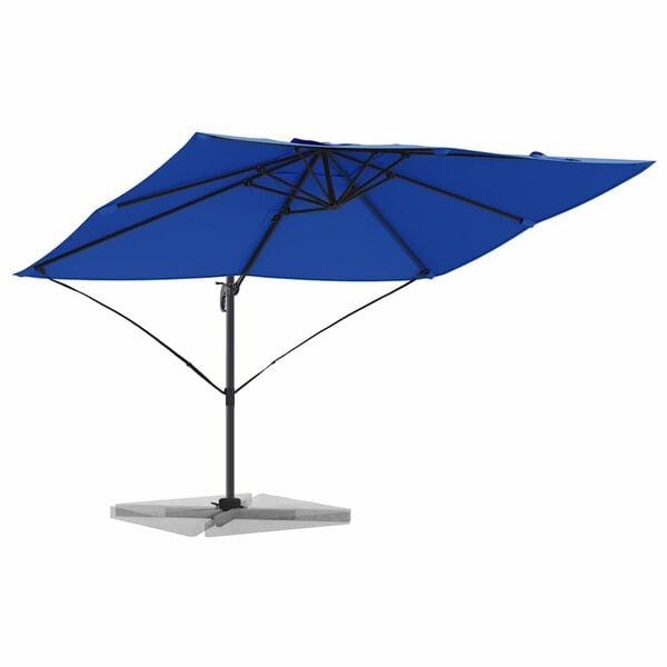 vidaXL Umbrella Azurblau 351 x 250 x 260 cm Polyester and Aluminium