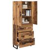 vidaXL Highboard with Drawer 2 pcs Old Wood 69.5 x 34 x 180 cm