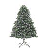 vidaXL Artificial Christmas Tree with 300 LEDs with Stand Green 240 cm