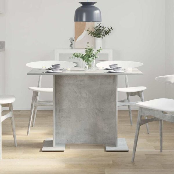 vidaXL Dining Table Concrete Grey 110x60x75 cm Engineered Wood