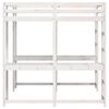vidaXL Loft Bed with Desk and Ladder White 160x200 cm Solid Wood Pine