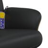 vidaXL Massage Recliner Chair with Footstool Black Faux Leather