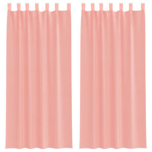 vidaXL Voile Curtains with Loops 2 pcs Pink 140x225 cm