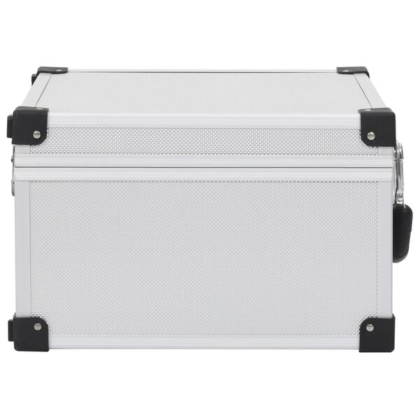 vidaXL CD Case for 40 CDs Aluminium ABS Silver