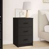 vidaXL Bedside Cabinet Black 38 x 38 x 66 cm Engineered wood